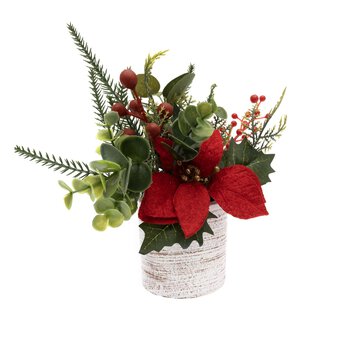 Red Poinsettia Flowerpot 20cm 