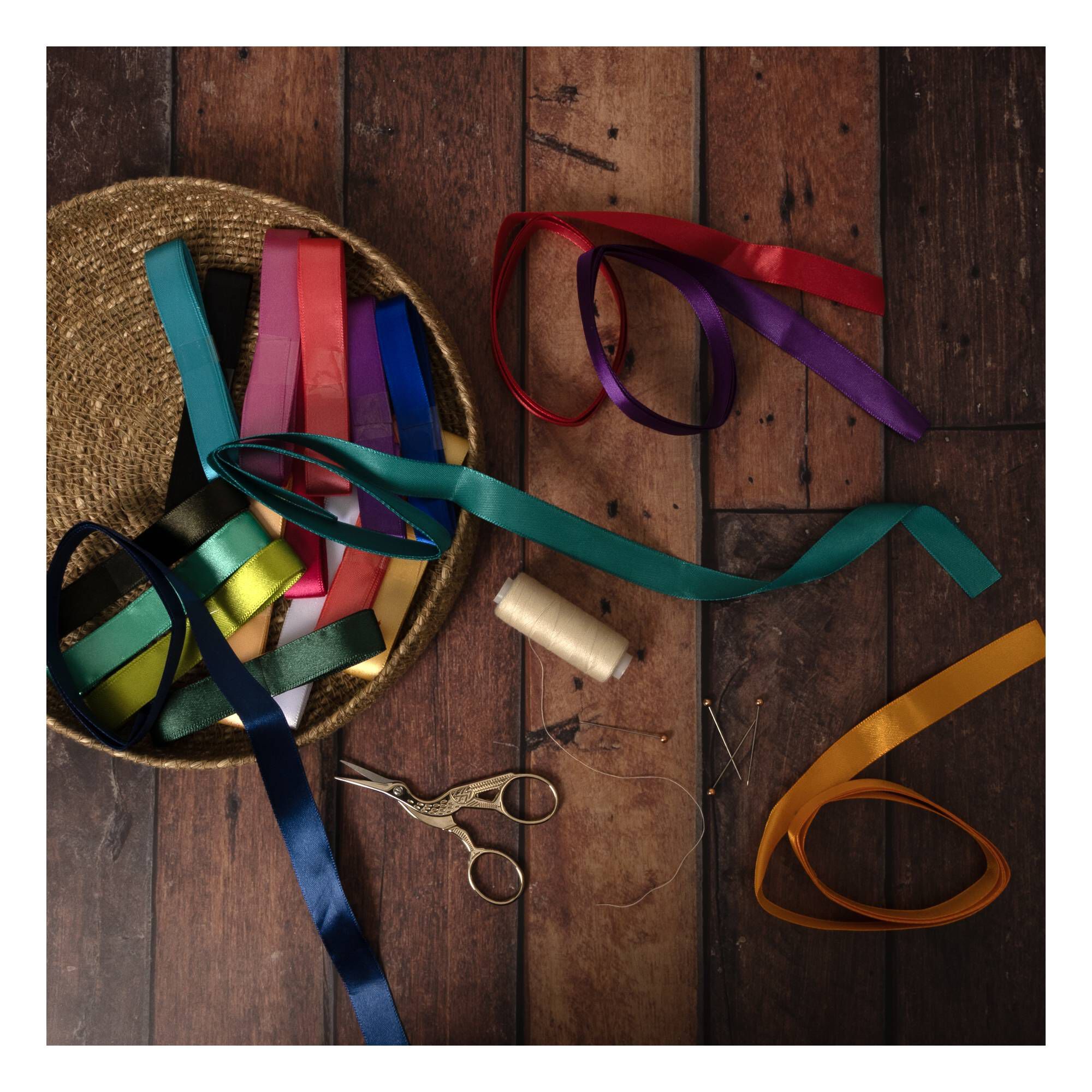 Bright Satin Faced Ribbons 15mm x 1m 20 Pack | Hobbycraft