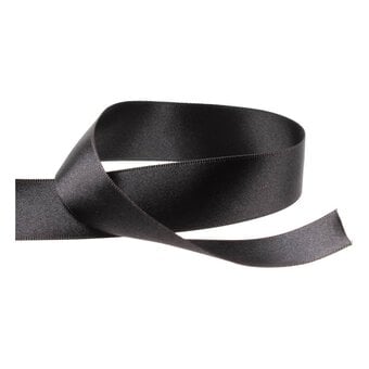 Black Double-Faced Satin Ribbon 24mm x 5m