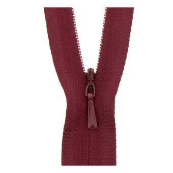 Milward Wine Nylon Closed-End Concealed Zip 40cm