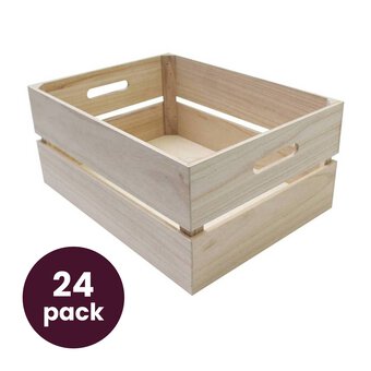 Natural Wooden Crate 24 Pack Bundle