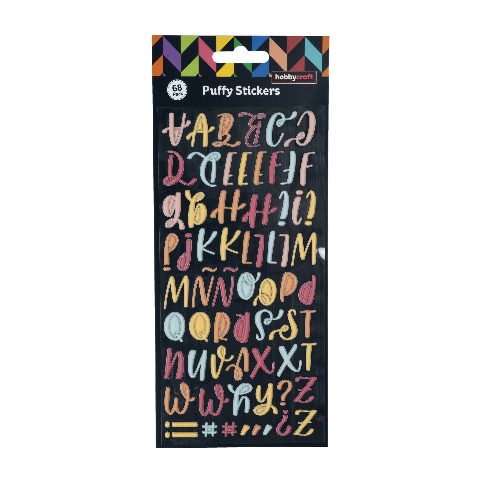 Bright Uppercase Puffy Script Alphabet Stickers | Hobbycraft