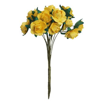Yellow Open Roses 8 Pieces