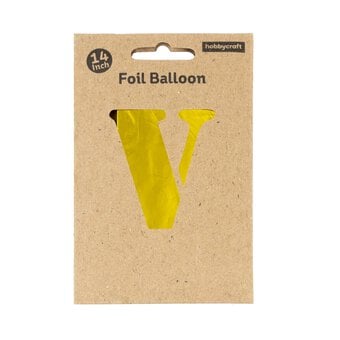 Gold Foil Letter V Balloon image number 3
