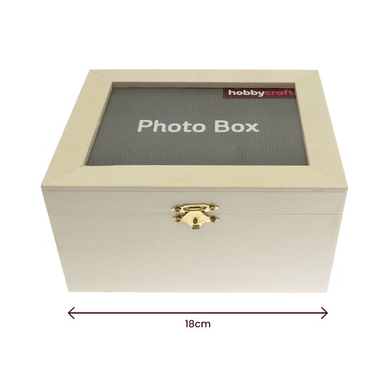 Wooden Box with Photo Frame 18cm x 14cm x 10cm image number 5