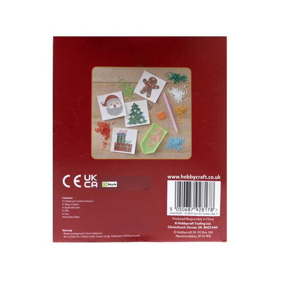 Make Your Own Christmas Gem Art Sticker Kit image number 4