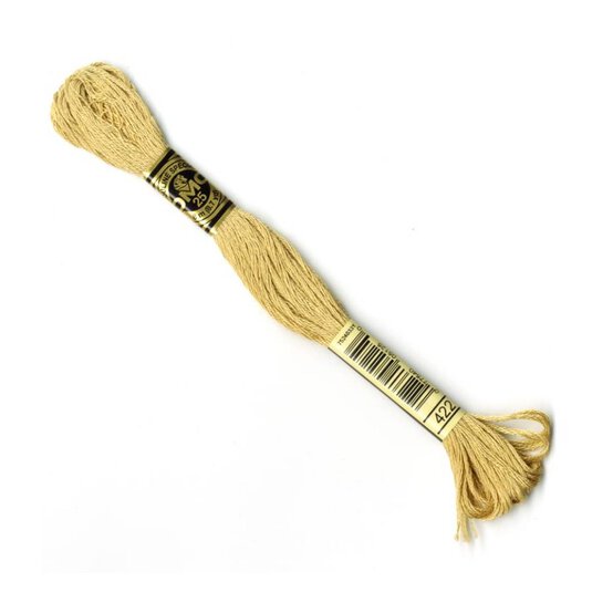 DMC Yellow Mouline Special 25 Cotton Thread 8m (422) image number 1