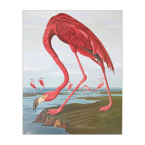 NHM Flamingo Paint by Numbers Wall Hanging Kit image number 3