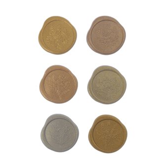 Metallic Floral Envelope Seal Stickers 6 Pack 