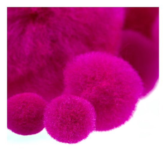 Dark Pink Pom Poms 60 Pack image number 3