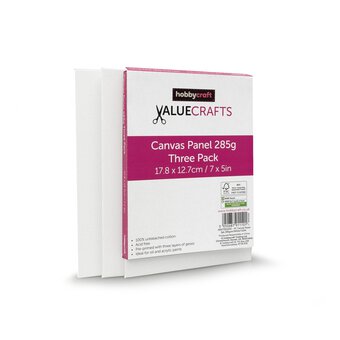 Valuecrafts Canvas Panel 18cm x 13cm 3 Pack 