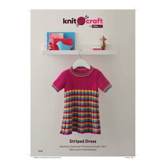 Knitcraft Kids' Striped Dress Pattern 0149