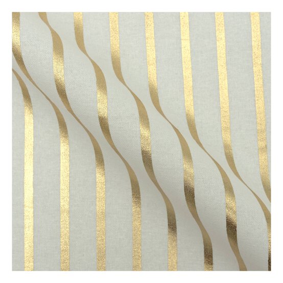 Gold Metallic Stripe Cotton Fat Quarters 4 Pack image number 2