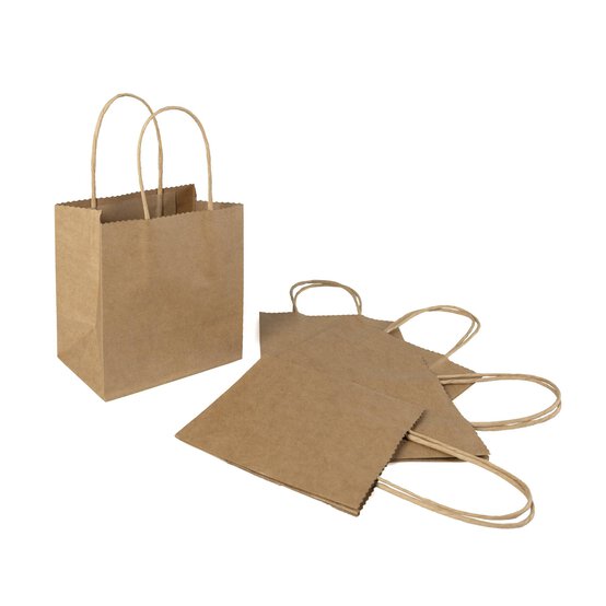 Kraft Gift Bag 12cm 5 Pack image number 2