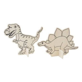 Decorate Your Own Dinosaur Wooden Shapes 2 Pack