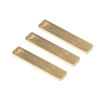 We R Makers Jewellery Press Gold Bar Charms 3 Pack