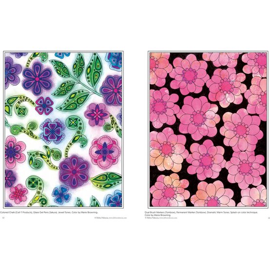 Modern Flowers Colouring Book image number 4