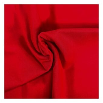 Cherry Red Organic Premium Cotton Fabric by the Metre