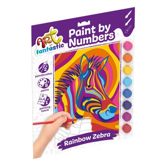 Rainbow Zebra Paint by Numbers