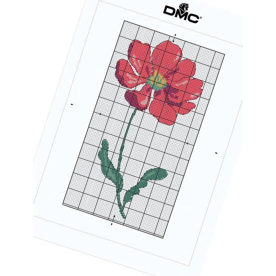 FREE PATTERN DMC Scarlet Peony Cross Stitch 0215 image number 5
