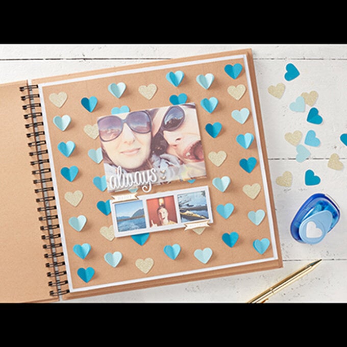 How to Make a Valentine's Scrapbook Layout image number 1