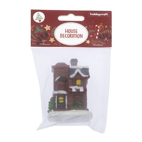 Red House Resin Decoration 7.5cm  image number 3