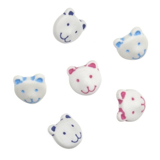 Trimits Bear Face Craft Buttons 6 Pieces image number 1