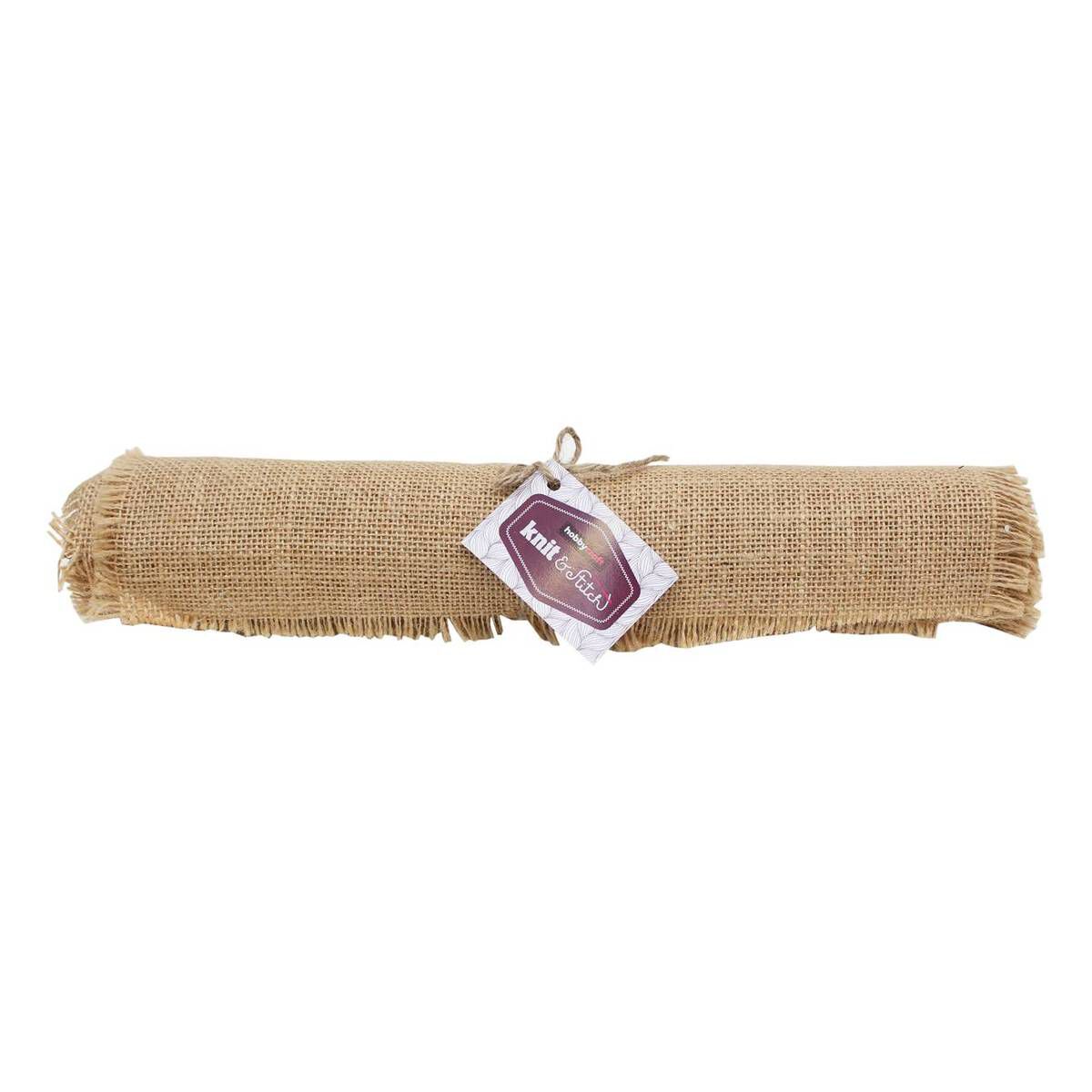 Natural Jute Fabric Roll 30cm x 2m Hobbycraft