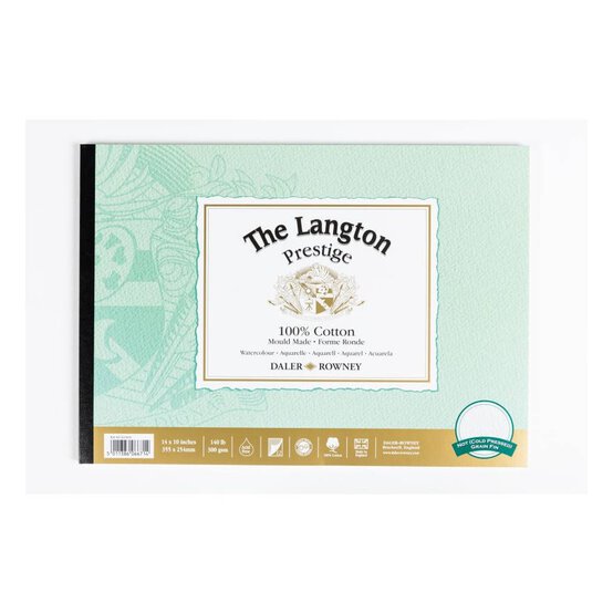 Daler-Rowney Langton Prestige Watercolour Pad 14 X 10 Inches 35.6X25