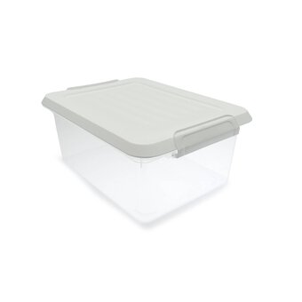 Clear White Storage Box 13 Litres