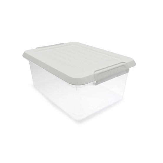 Clear White Storage Box 13 Litres image number 1