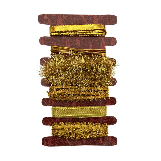 Assorted Gold Ribbons 1m 6 Pack image number 3