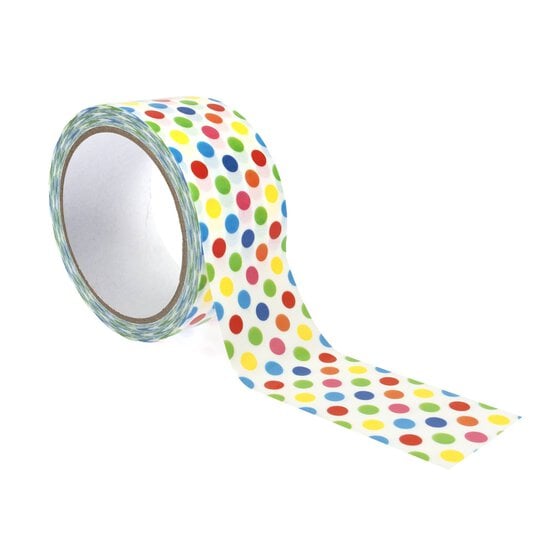 Multicolour Polka Dot Duct Tape 48mm x 10m image number 1