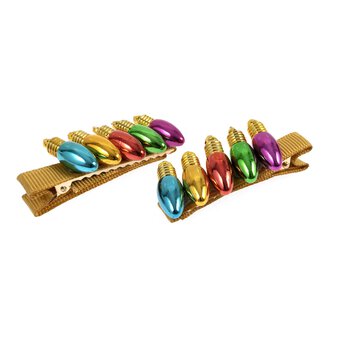 Christmas Light Hair Clips 2 Pack
