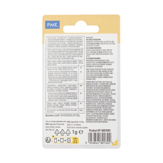 PME Gold Star Edible Glitter Shapes 1g  image number 5