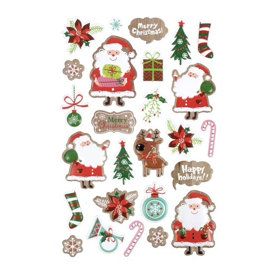 Merry Christmas Puffy Stickers image number 1