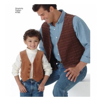 Simplicity Waistcoats and Ties Sewing Pattern 4762 image number 5