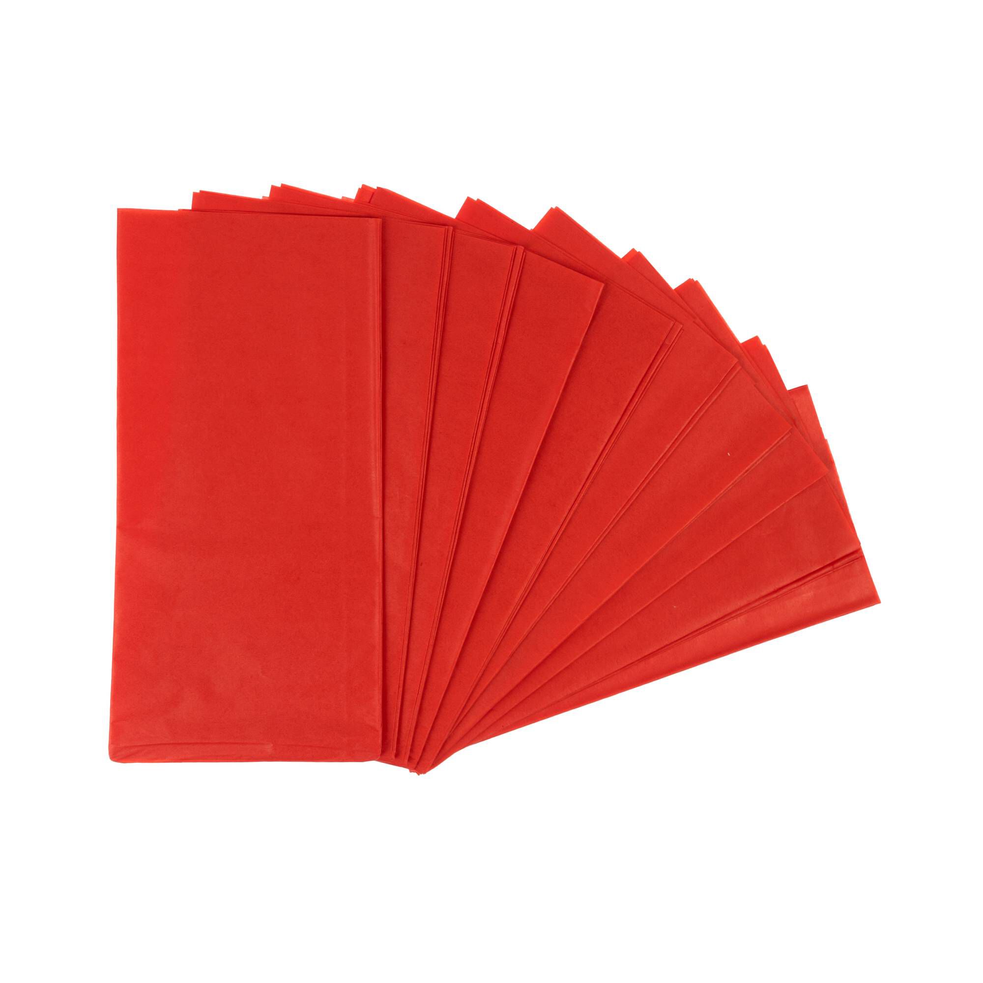 Red Tissue Paper 65cm x 50cm 10 Pack Hobbycraft