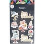 Happy Birthday Flower Cake Chipboard Stickers 8 Pack image number 3