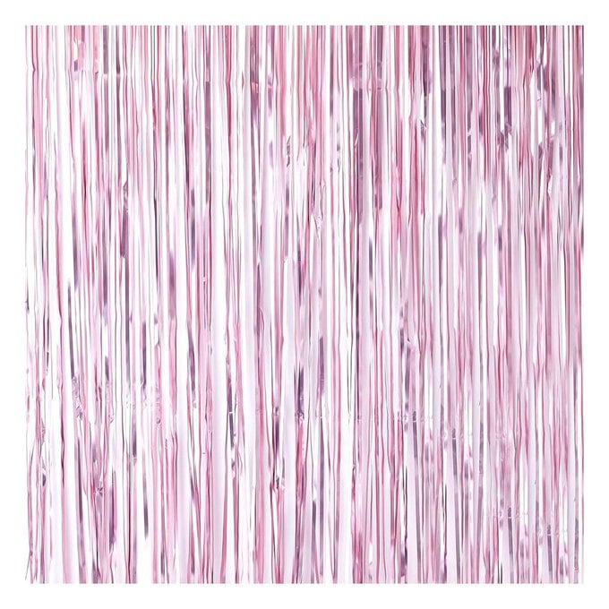 Ginger Ray Twinkle Twinkle Pink Fringe Curtain 1 x 2.2m image number 1