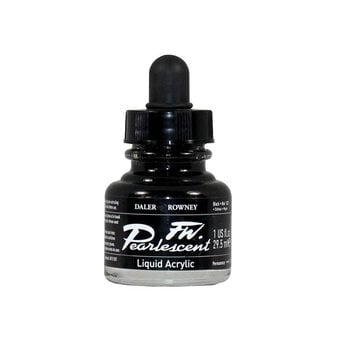 Daler-Rowney Black FW Pearlescent Liquid Acrylic 29.5ml