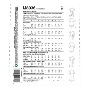 McCall&rsquo;s Sasha Dress Sewing Pattern M8036 (6-14)