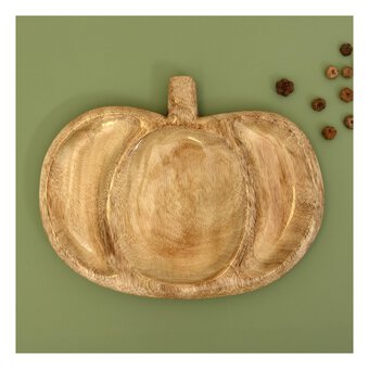 Wooden Pumpkin Platter 30cm