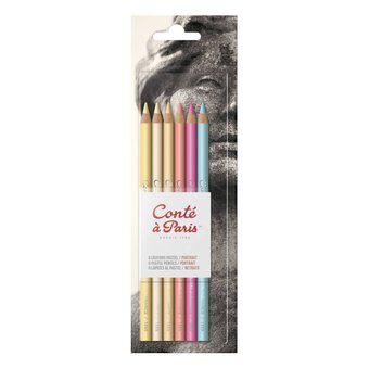 Conte a Paris Portrait Pastel Pencils 6 Pack