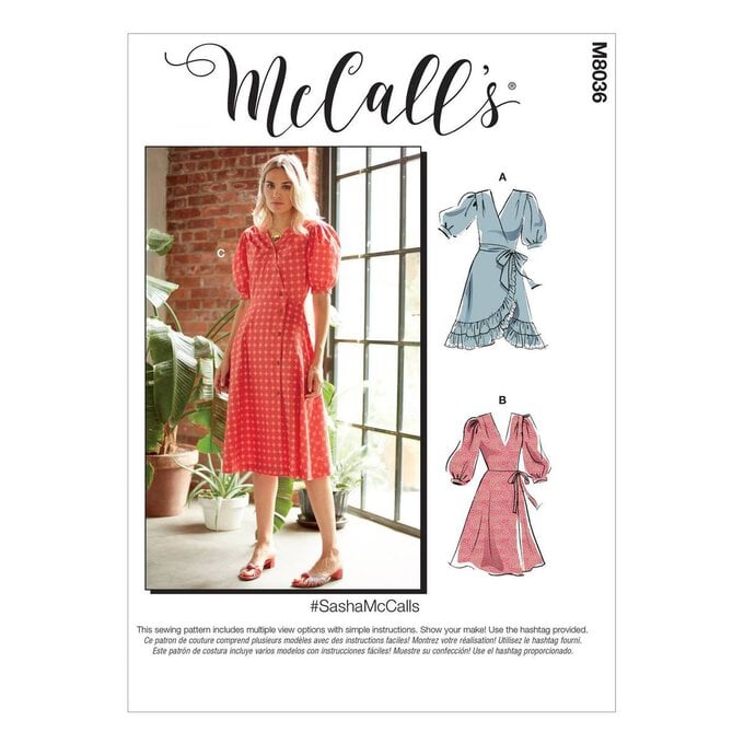 McCall’s Sasha Dress Sewing Pattern M8036 (14-22) image number 1
