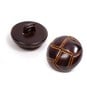 Hemline Brown Novelty Round Shank Button 2 Pack image number 1