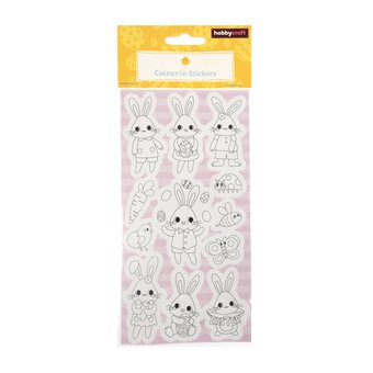Colour-in Bunny Stickers
