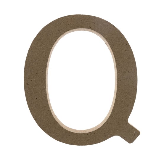 MDF Wooden Letter Q 8cm image number 2