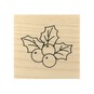 Holly Wooden Stamp 3.8cm x 3.8cm image number 6