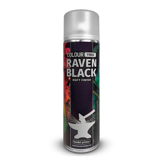 Colour Forge Raven Black Spray Primer 500ml  image number 1